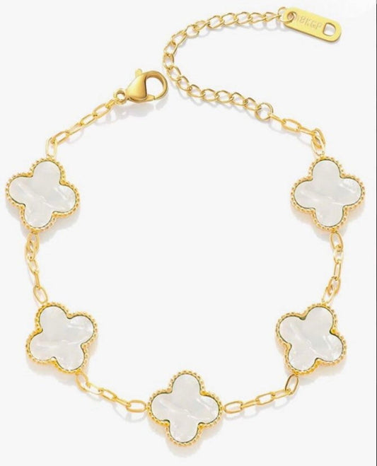 Van Clover Bracelet - White